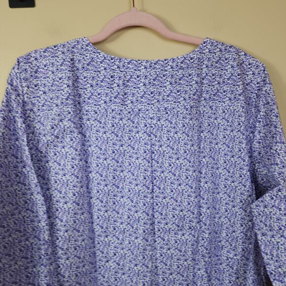 Duluth Wrinklefighter Tunic in Purple Floral Size XL - Picture 7 of 9